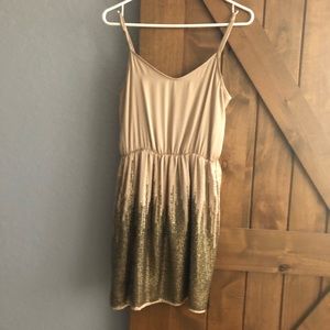 Gold cocktail dress